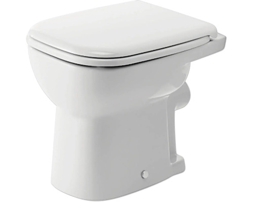 DURAVIT Stand-WC D-Code Flachspüler mit Spülrand weiß glänzend ohne WC-Sitz 2109090000