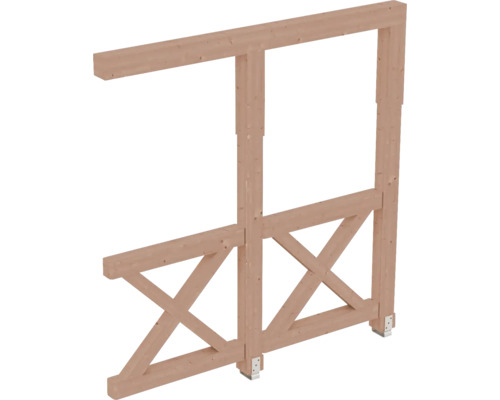 Seitenwand Andreaskreuz SKAN HOLZ 205 x 209 cm, Douglasie, natur Holzrahmen mit Diagonalstreben zur Stabilisierung
