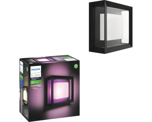 Philips hue LED Wandleuchte White & Color Ambiance 1150 lm schwarz 11,5x26 cm - Kompatibel mit SMART HOME by hornbach