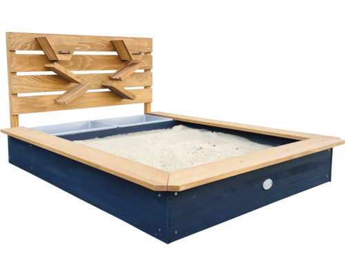 Sandkasten mit Spielwand Lina axi 100 x 105 x 59 cm Holz schwarz braun