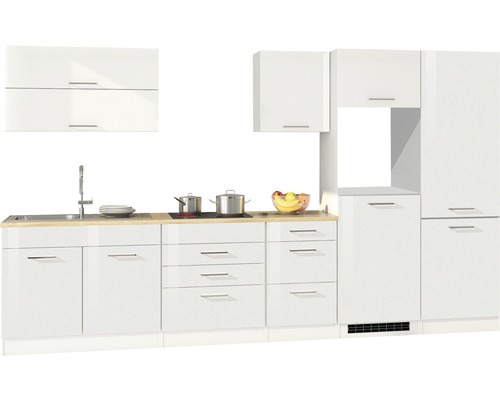 Held HORNBACH weiß cm 350 Frontfarbe Möbel | Küchenzeile Mailand