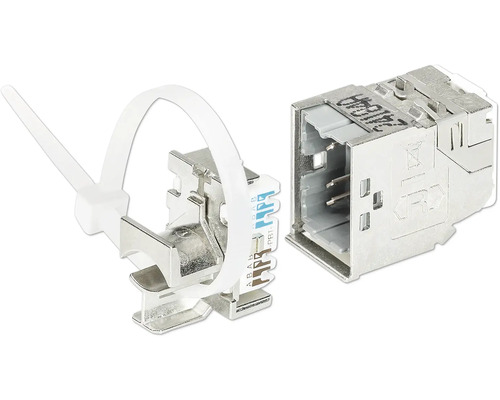 Zwei Netzwerkdosen mit Kabelbinder