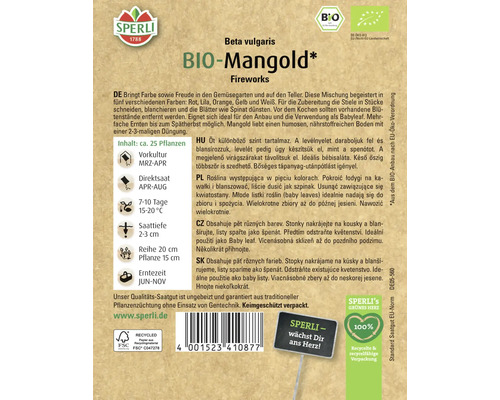 Samenpackung Bio Mangold Fireworks der Marke Sperli