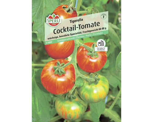 Cocktail-TomateTigerella Sperli Samenfestes Saatgut Gemüsesamen Sperli Tigerella Cocktailtomate Samen