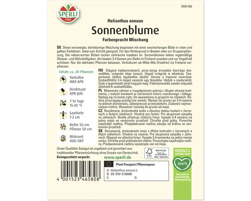 Samenpackung Sonnenblume Farbenpracht Mischung