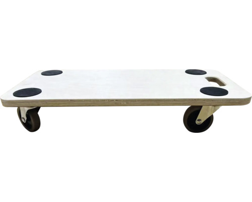 Rollbrett aus Holz mit Griff und Rollen