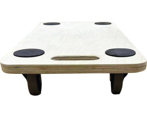 Möbelroller aus Holz mit Griffloch und Rollen