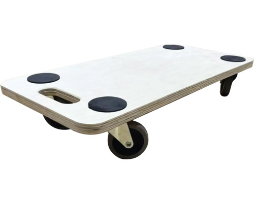 Möbelroller aus Holz mit Griffloch und Antirutschpads