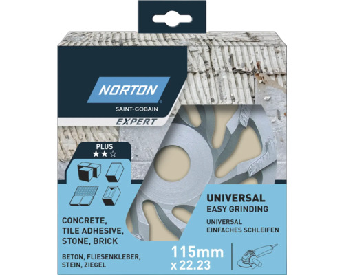 Norton Diamant-Topfschleifer CG Slant Ø115x22,23mm