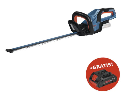 Akku-Heckenschere Bosch Professional GHE 18V-60 + GRATIS Zugabeartikel 18V Akku ProCORE18V (4,0Ah)