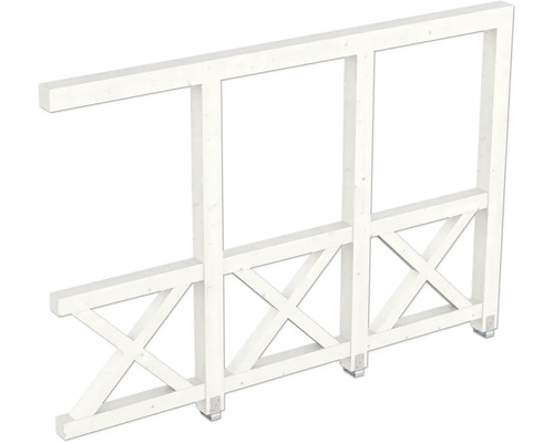 Holzzaun-Element mit Kreuzverstrebung