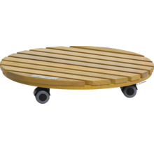 Rolluntersetzer Ø 40 cm Lechuza Holz rund braun