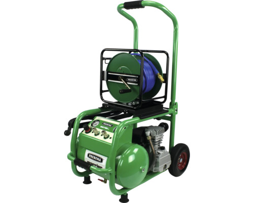 Prebena Warrior Kompressor mit Schlauchaufroller auf Wagen