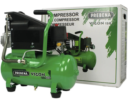 Prebena VIGON 120 Kompressor mit zugehöriger Produktverpackung