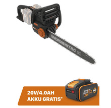 Worx Nitro Akku Kettensäge mit Akku und 40 cm Schnittlänge