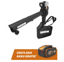 Worx Laubsauger mit Akku und Fangsack