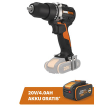 Akkubohrschrauber der Marke Worx Nitro mit einem zusätzlichen Akku