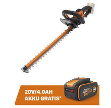 Akkubetriebene Heckenschere mit kostenlosem 20 Volt 4.0 Amperestunden Akku