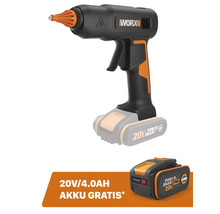 Worx Akku-Heißklebepistole mit zusätzlichem Akku