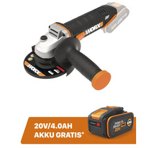 Worx Akku Winkelschleifer mit Zusatzakku 20 Volt