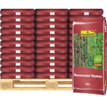 Palette mit Rasensand Humus in 20 Liter Säcken