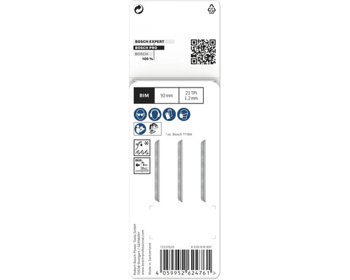Bosch Expert Stichsägeblätter Set, 92 Millimeter