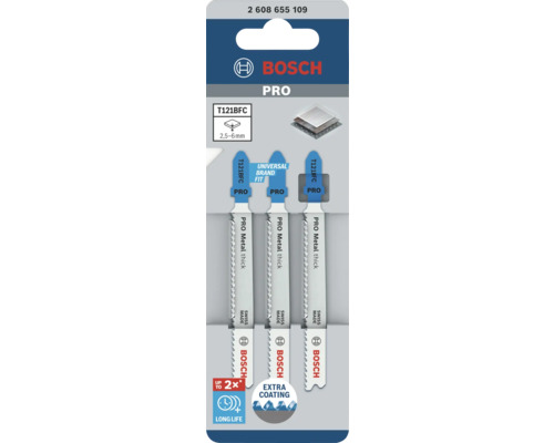 Bosch Stichsägeblätter T121BFC, geeignet für dickes Metall, mit extra Beschichtung für lange Lebensdauer