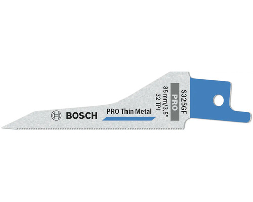 Säbelsägeblatt Bosch PRO Thin Metal S325GF, 5 Stück Bosch Stichsägeblatt S325GF Pro für dünnes Metall, 85 mm Länge