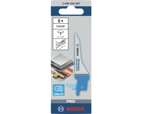Bosch S 325 GF Stichsägeblatt für Feinblech, 5 Stück