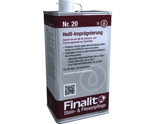 Heiß-Imprägnierung Finalit Nr. 20 1 Liter Finalit Heißimprägnierung Nr. 20, 1 Liter, für Natur- und Kunststeine