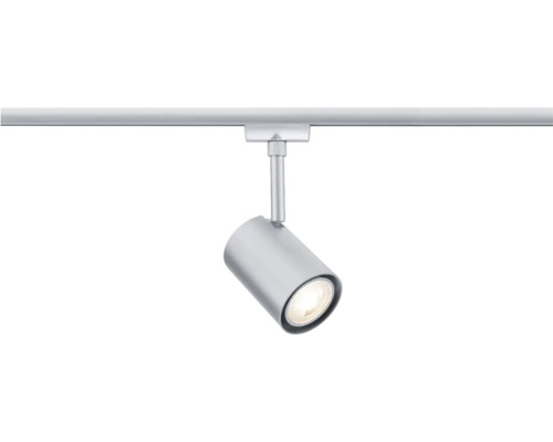 Schienenstrahler mit Leuchtmittel an einer Schiene