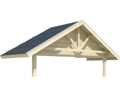 Vordach SKAN HOLZ Toronto Dachschindeln, 420 x 212 cm, natur Holzcarport mit Dach