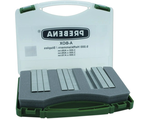 Prebena Heftklammern A-Box mit 3000 Stück im Koffer