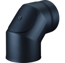 Primus Doppelwandiger Bogen 90° mit Tür Ø 150 mm Stahlblech isoliert Senotherm UHT-HYDRO schwarz