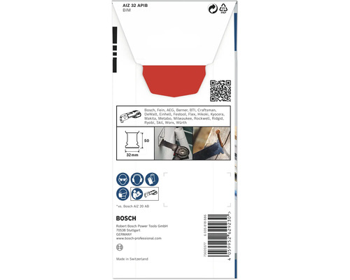 Verpackung einer Bosch AIZ 32 APIT BIM Tauchsägeblatt
