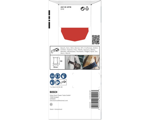 Verpackung einer Bosch AIZ 32 APIB BIM Tauchsägeblatt