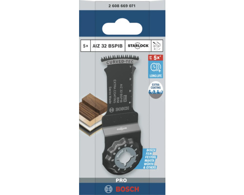 Bosch AIZ 32 BSPIB Tauchsägeblatt im 5er-Pack mit Starlock Aufnahme