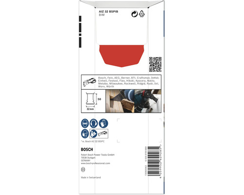 Verpackung einer Bosch AIZ 32 BSPIB BIM Sägeblatt