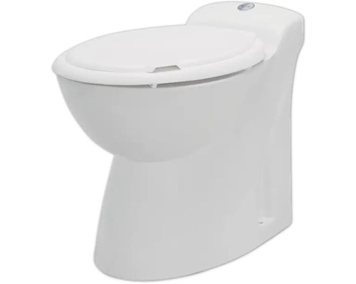 Stand-WC aus Keramik mit Toilettensitz