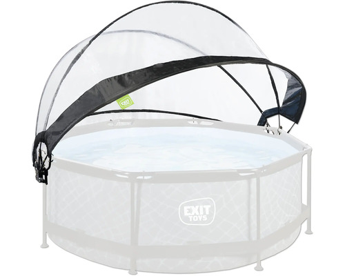 Poolabdeckung mit transparentem Dach zum Schutz vor Witterungseinflüssen