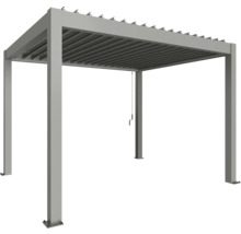 Pergola Biohort 3,5x3 inkl. beweglichen, isolierten Lamellendach für geringere Geräuschentwicklung und Wärmeabstrahlung 367,5 x 312 cm quarzgrau-metallic