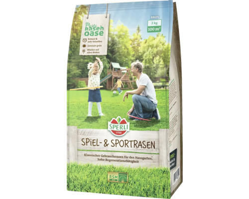 Spiel- und Sportrasen RSM 2.3 Sperli 2,0 kg 100 m² Sperli Spiel- und Sportrasen, 2 Kilogramm Packung