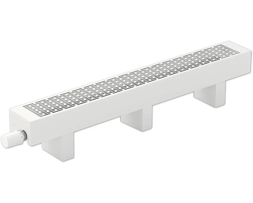Licon Heat Standkonvektor KORALINE Basic LKB H 190 x L 2000 x T 130 mm weiß Weiße Bankheizung mit thermostatischem Regelventil
