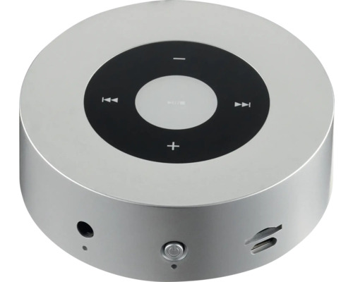 Bluetooth-Lautsprecher Kaminio Knister-Soundbox Moritz silber