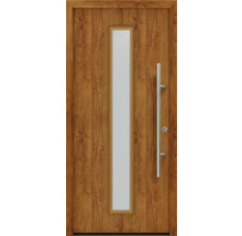 Haustür EcoStar ISOPRO Secur IPS 020S 1100 x 2100 mm Rechts golden oak inkl. Beschlag-Set,Edelstahl Stangengriff,Sicherheitsprofilzylinder mit 5 Schlüsseln