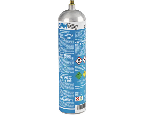 Sauerstoffersatzflasche SF 504 (O2) 0,95 L für Schweiß-Fix SF 3100 Einwegflasche Sauerstoff, nicht wiederbefüllbar