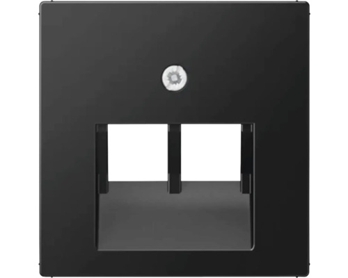 Jung A 569-2 BFPLUA SWM Abdeckung IAE/UAE 2-fach graphitschwarz/matt Serie A550 Doppelsteckdose Einsatz mit Rahmen