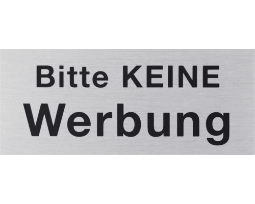 Klebeschild "Keine Werbung" 60x25 mm