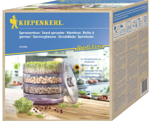 Kiepenkerl Sprossenbox zur Anzucht von Sprossen mit Zubehör in der Verpackung