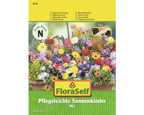 Blumensamenmix FloraSelf 'Pflegeleichte Sonnenkinder' einjährig Saatband samenfestes Saatgut